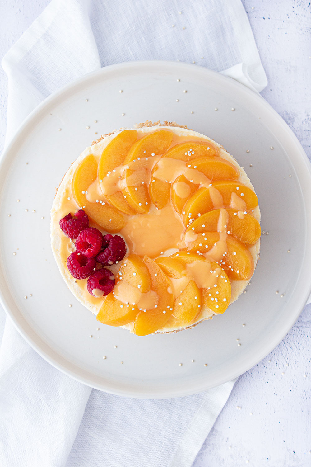 Pfirsich-Maracuja Törtchen mit Himbeeren • Kuchen &amp; Törtchen