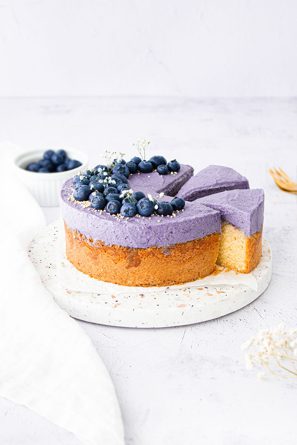 Zitronentörtchen mit Blaubeercreme
