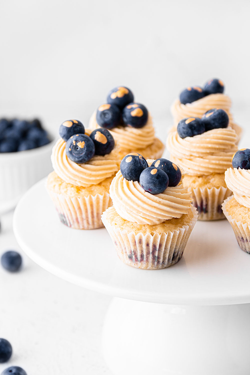 Vegane Zitronen Blaubeer Cupcakes