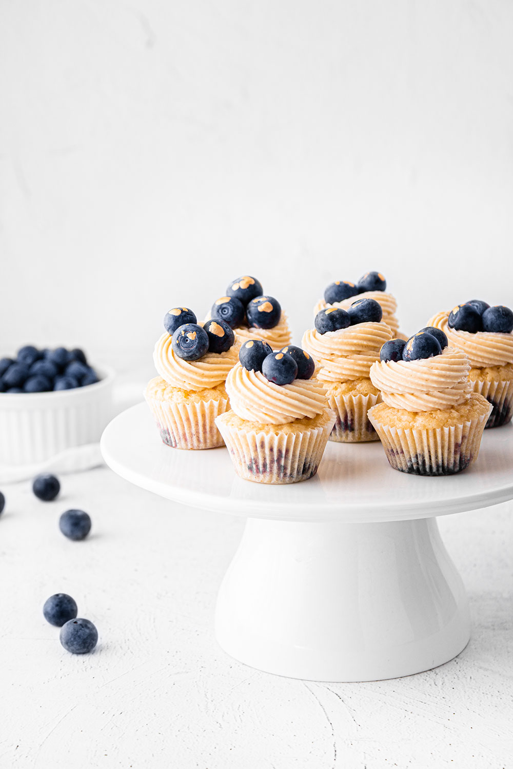 Vegane Zitronen Blaubeer Cupcakes