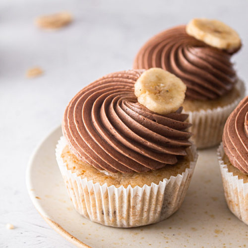 Schoko Bananen Cupcakes (Vegan) • Cupcakes &amp; Muffins
