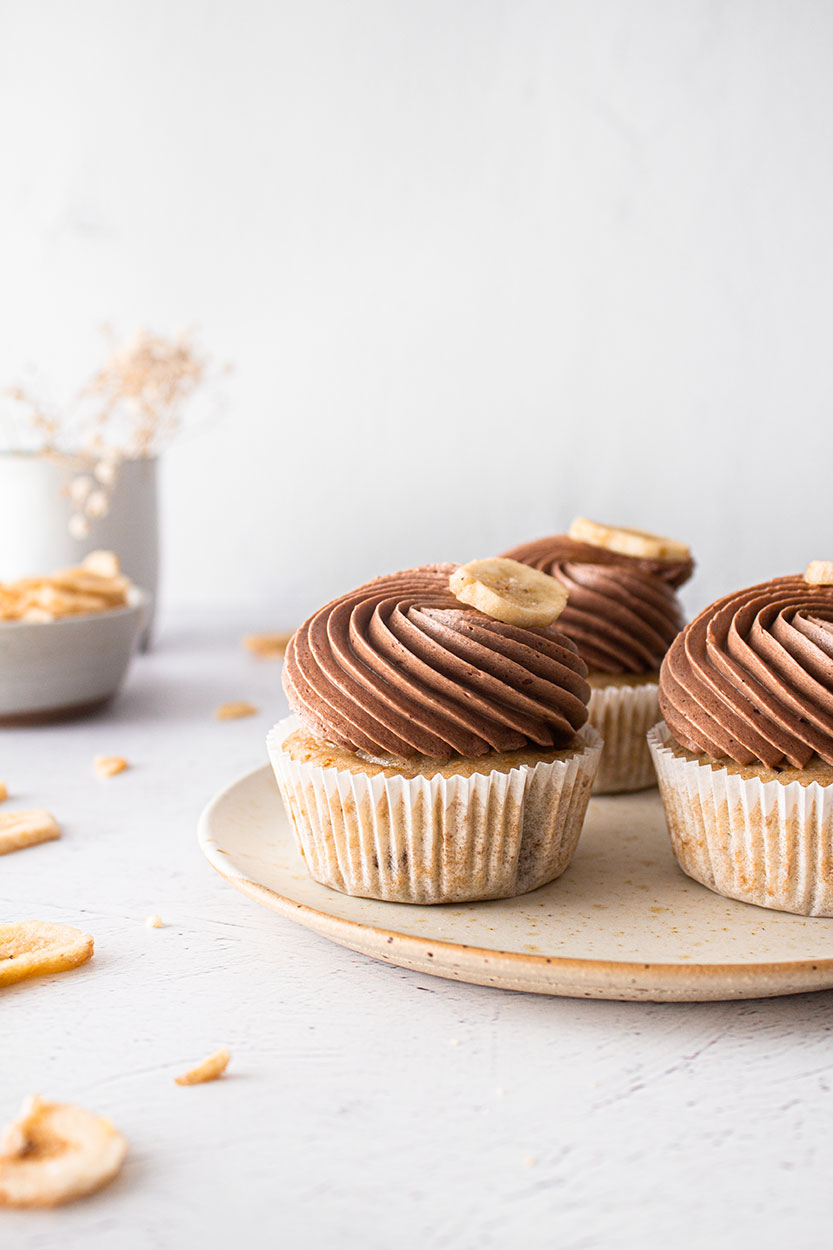 Schoko Bananen Cupcakes (Vegan) • Cupcakes &amp; Muffins